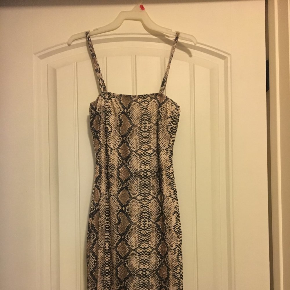 Snake Print Bodycon Dress
